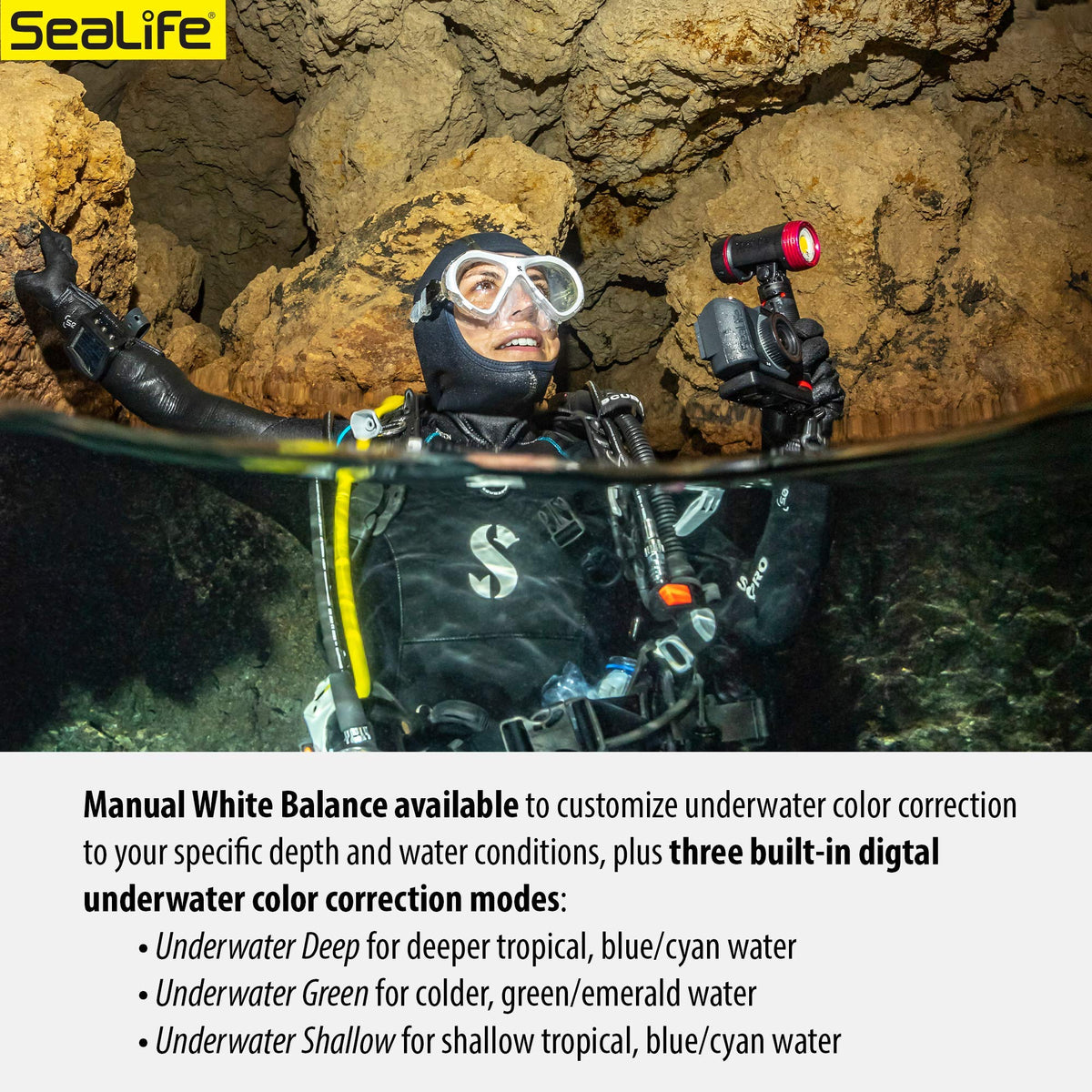 SeaLife Micro 3.0 2-4 inch LCD display makes framing easy above and below water