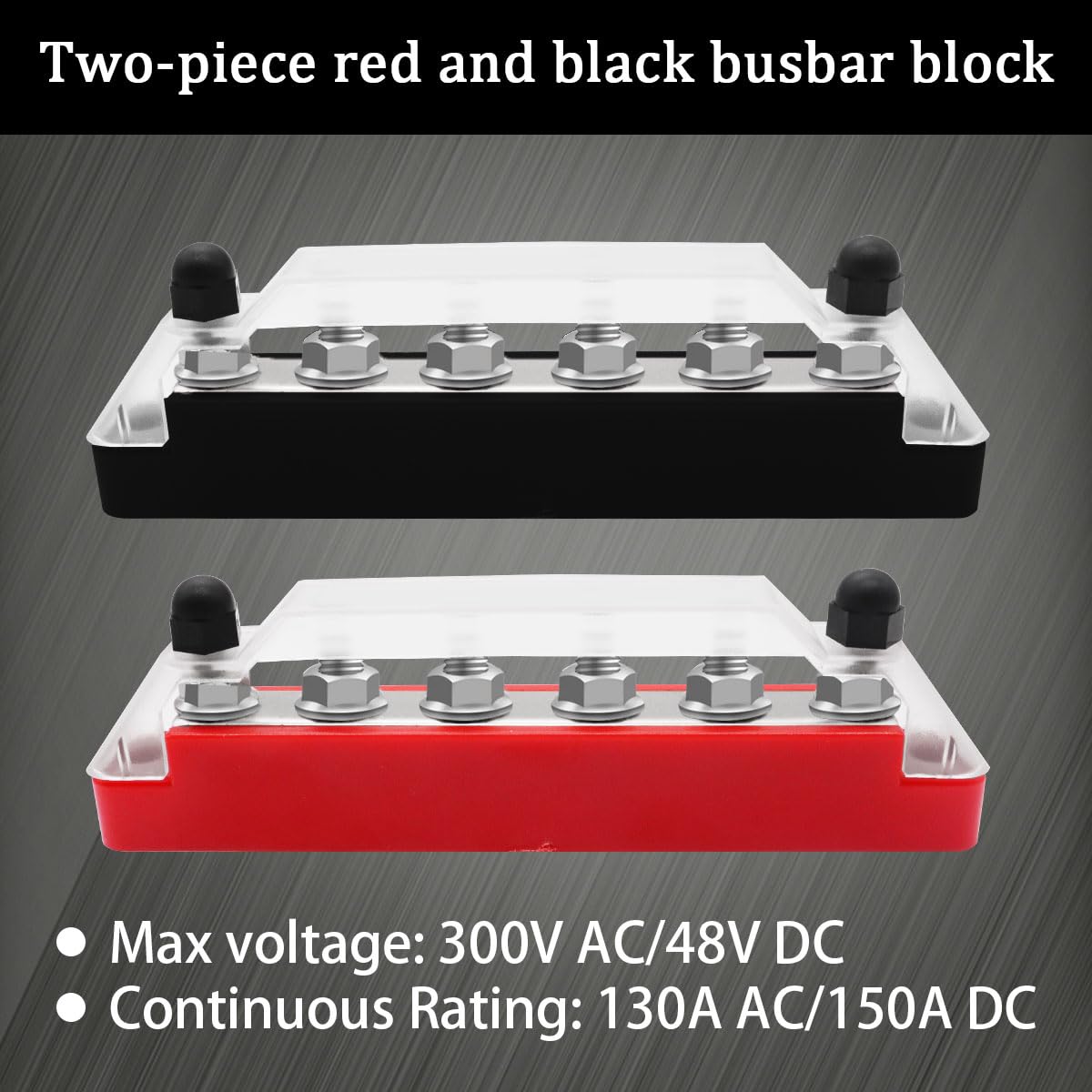 Seamaka bus bars installed on boat battery compartment organizing multiple cable runs