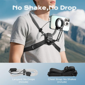 SEANCHEER magnetic neck mount 360-degree rotation for versatile shots
