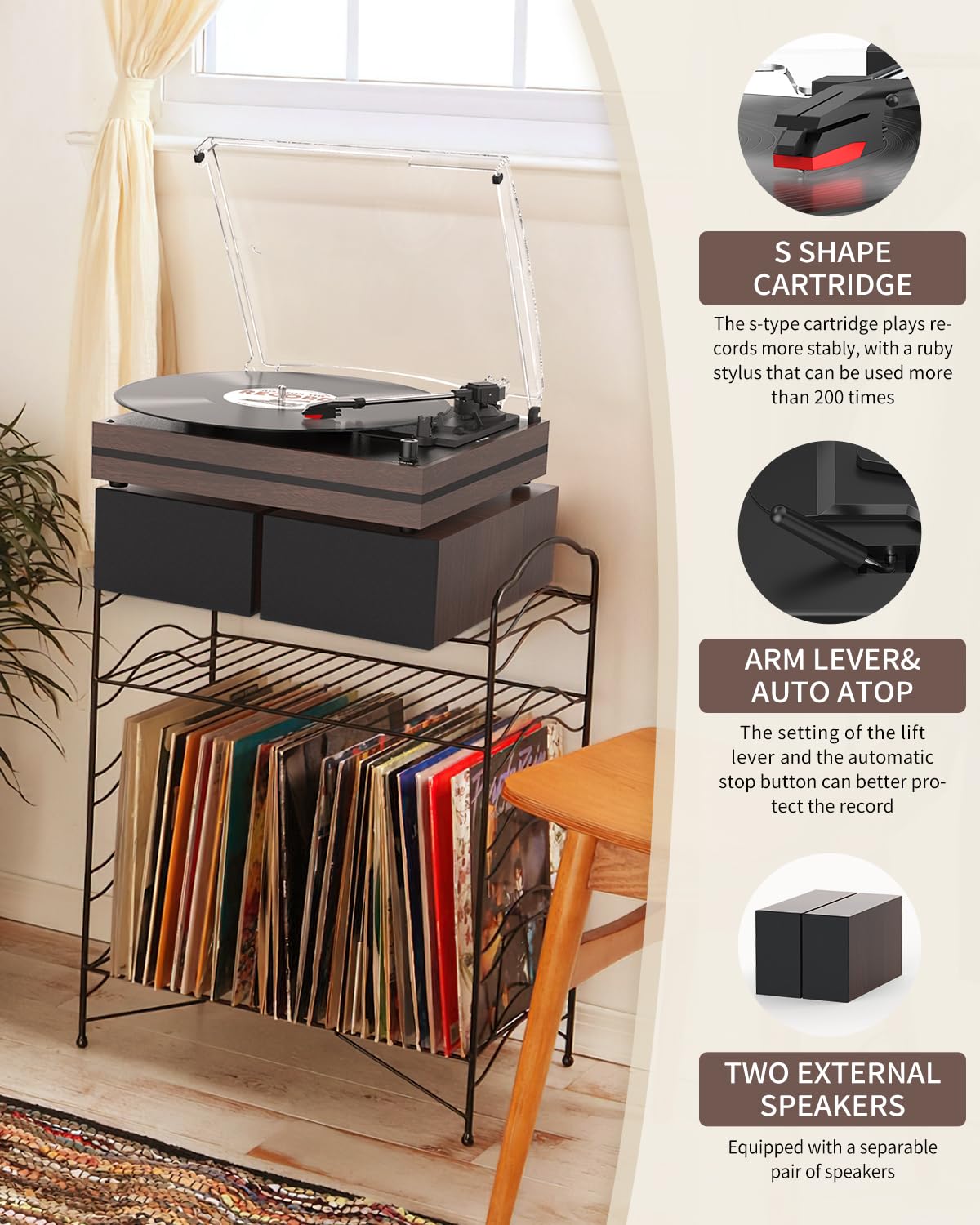 Seasonlife auto-stop helps prevent overplaying by stopping at the end of records.