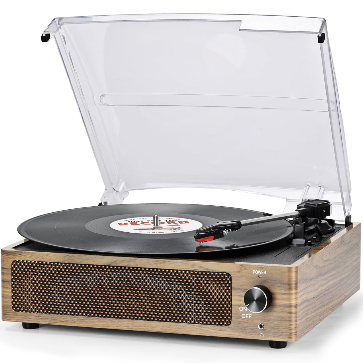 seasonlife front view showing turntable on and ready, stylish and space-saving