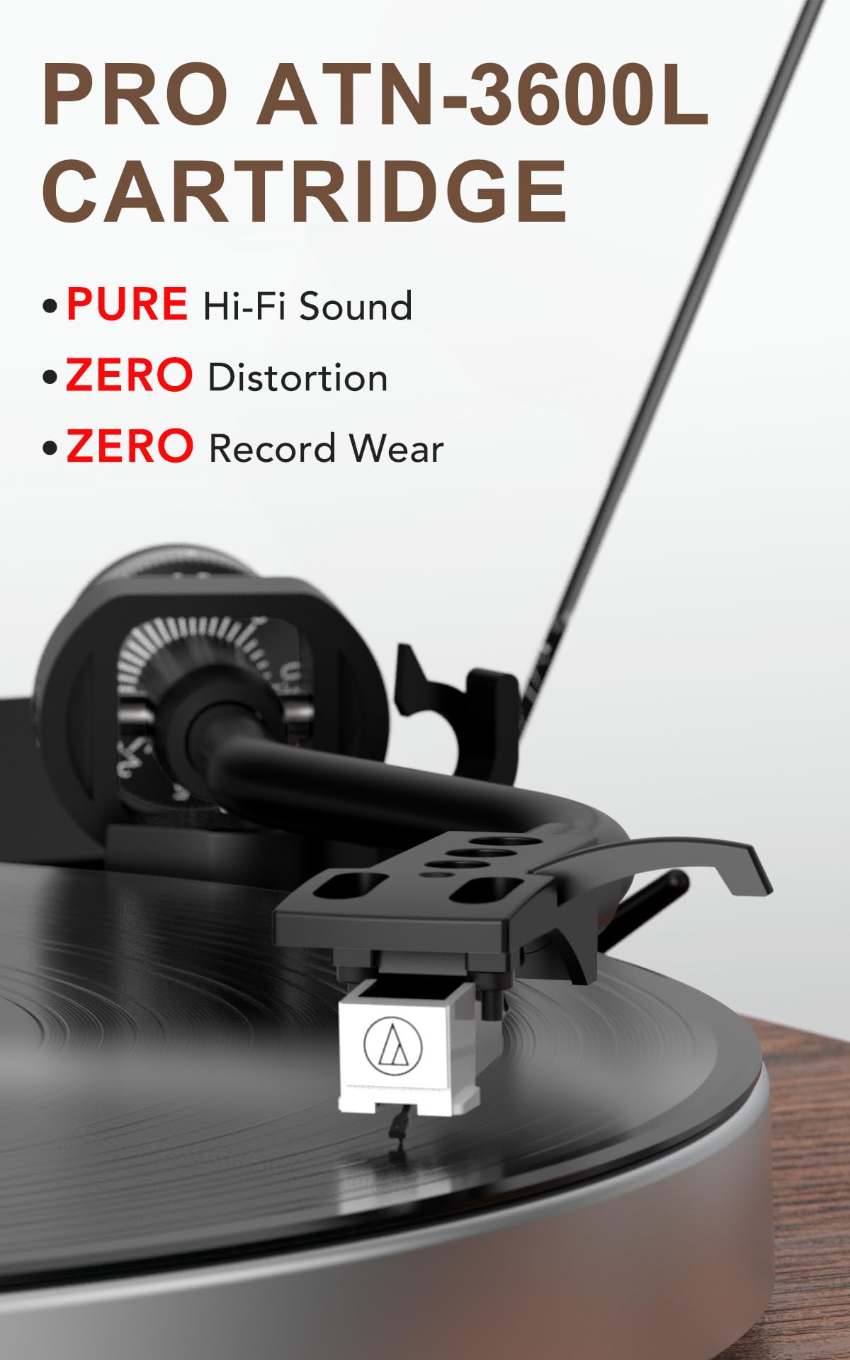 Seasonlife turntable 33/45 RPM speed supports versatile vinyl playback