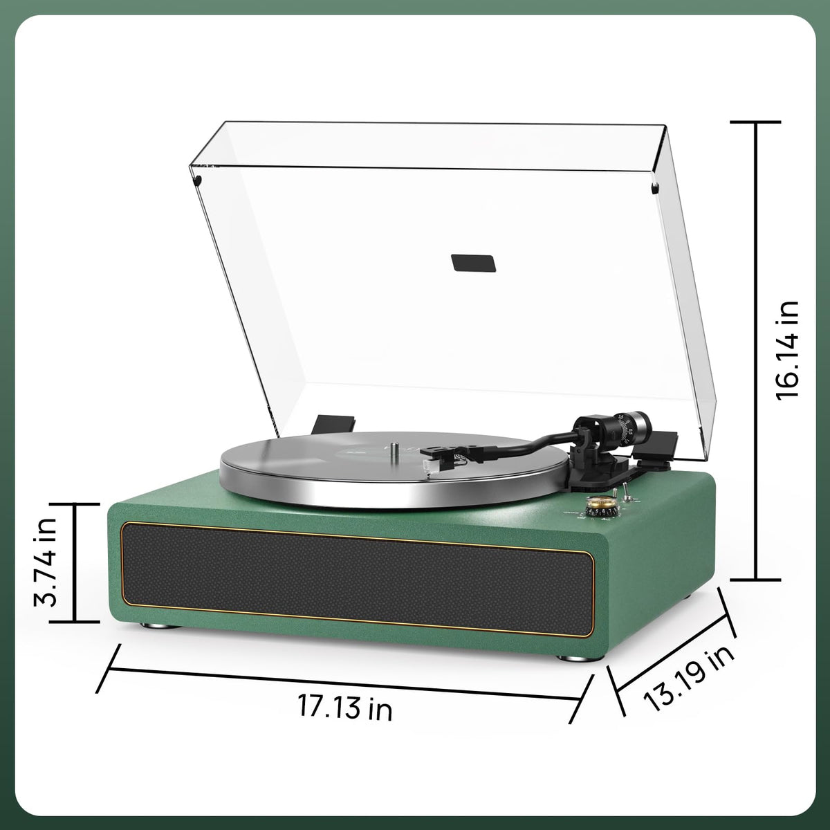Seasonlife turntable accessories included for quick setup and maintenance.