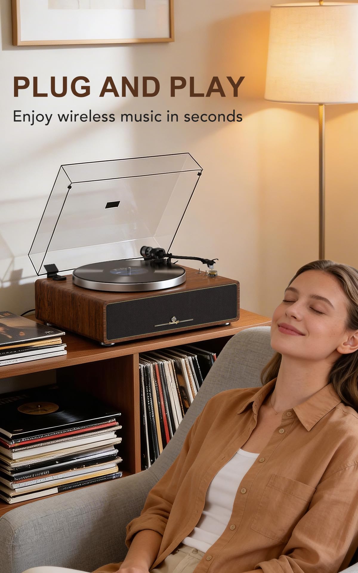 Seasonlife turntable aluminum platter keeps balance for steady rotation