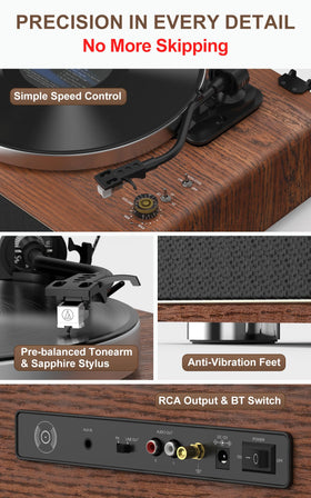 Seasonlife turntable S-shaped tonearm enhances precise tracking