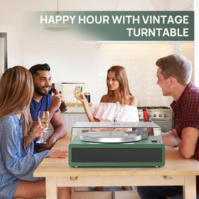 Seasonlife turntable wooden design close-up highlights premium materials.