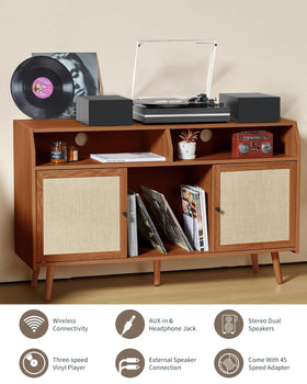Seasonlife vintage wood-black finish enhances living room décor.