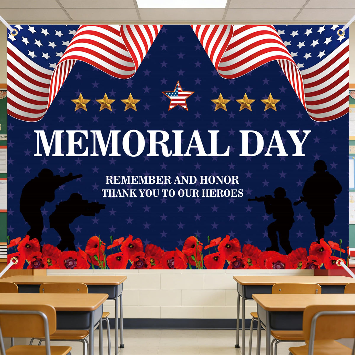Season's Friends memorial ribbon with brass grommets for quick, secure hanging