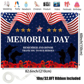 Season's Friends patriotic banner supports versatile decor for parties and ceremonies