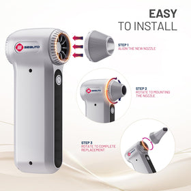 Seauto nozzle kit enables versatile cleaning on keyboards, cars, and more.