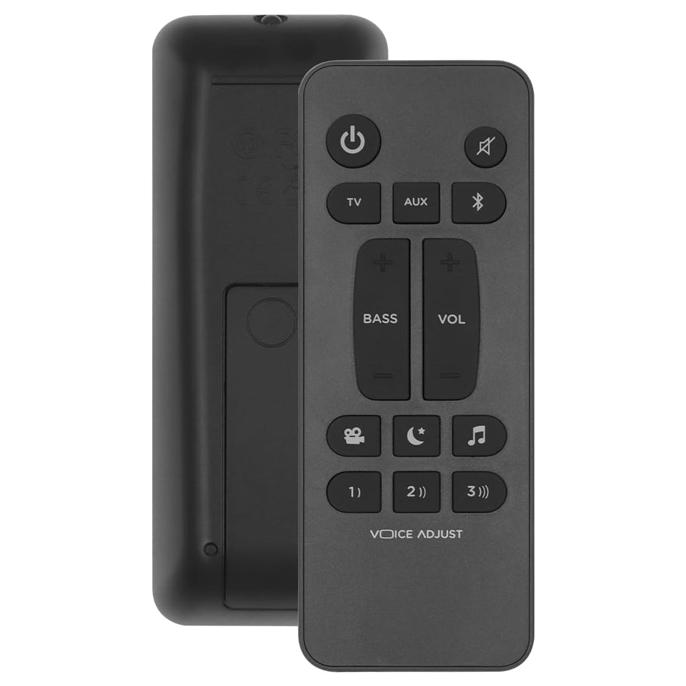 Seayoo Polk remote for Signa S1-S4, front view, universal compatibility for Polk soundbars.