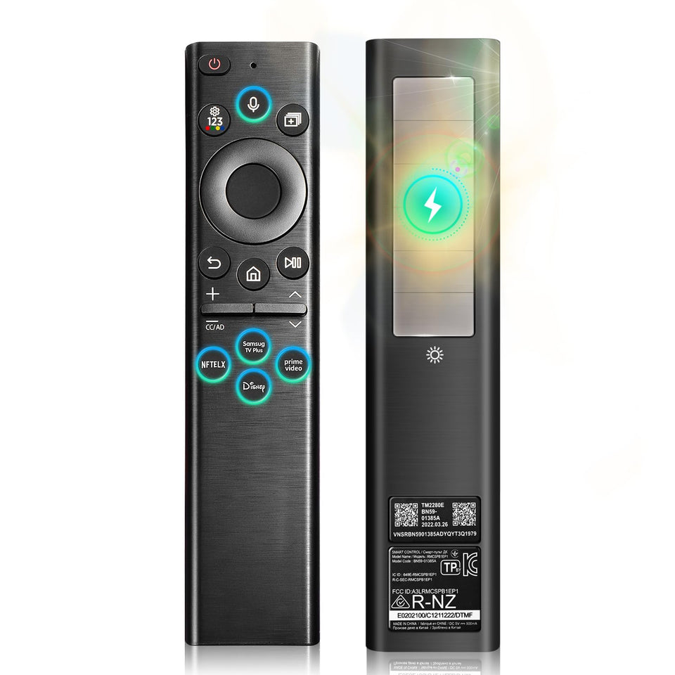 Seayoo front view of slim remote showing buttons and ergonomic shape, easy control