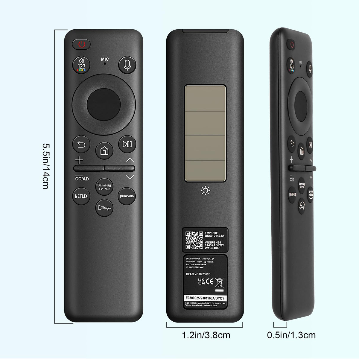 Seayoo remote paired with Samsung TV in living room for hands-free search
