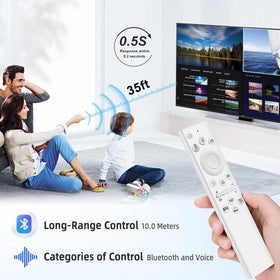 Seayoo remote in hand for scale showing compact ergonomic size