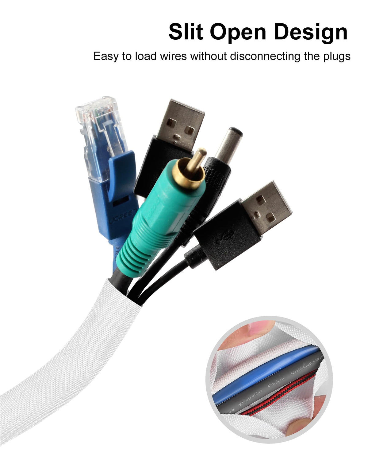 Secbolt 3/4 inch cord cover demonstrates bite resistance on a desk cable