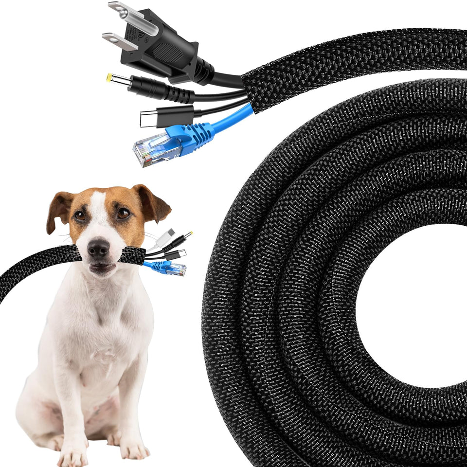 Secbolt cord protectors in 10ft length guarding cords from pet chewing.