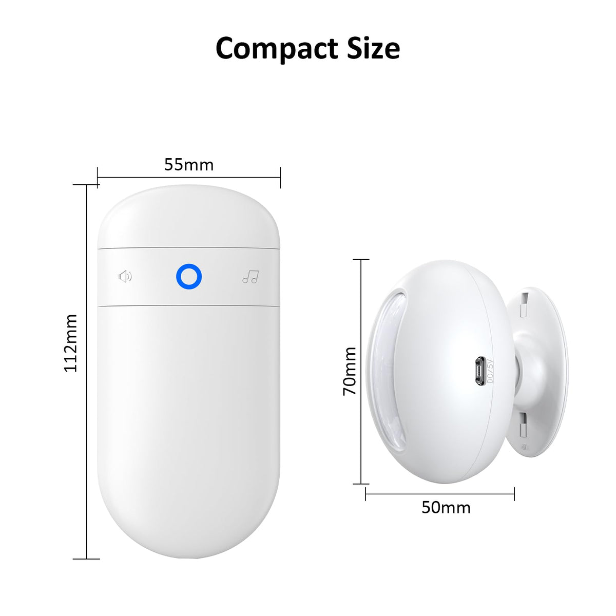 SECRUI doorbell offers 32 ringtones and 5 volume levels