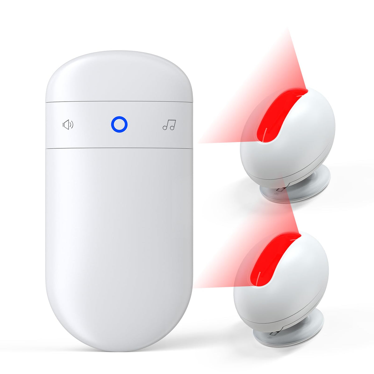 SECRUI wireless doorbell receiver plugged in for immediate alerts