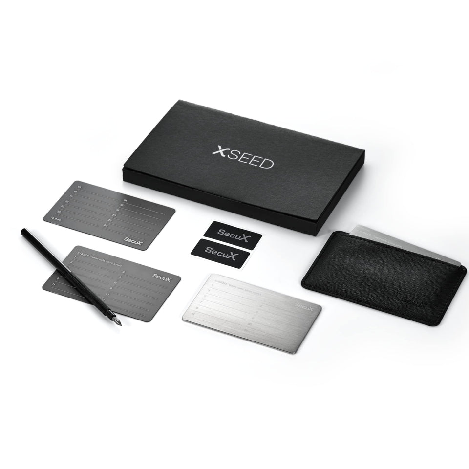 SecuX XSEED steel seed plate front view for offline seed storage