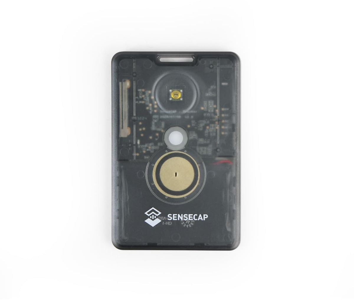 Seeed Studio T1000-E front view showing compact tracker and ports for easy deployment