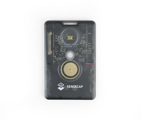 Seeed Studio T1000-E front view showing compact tracker and ports for easy deployment
