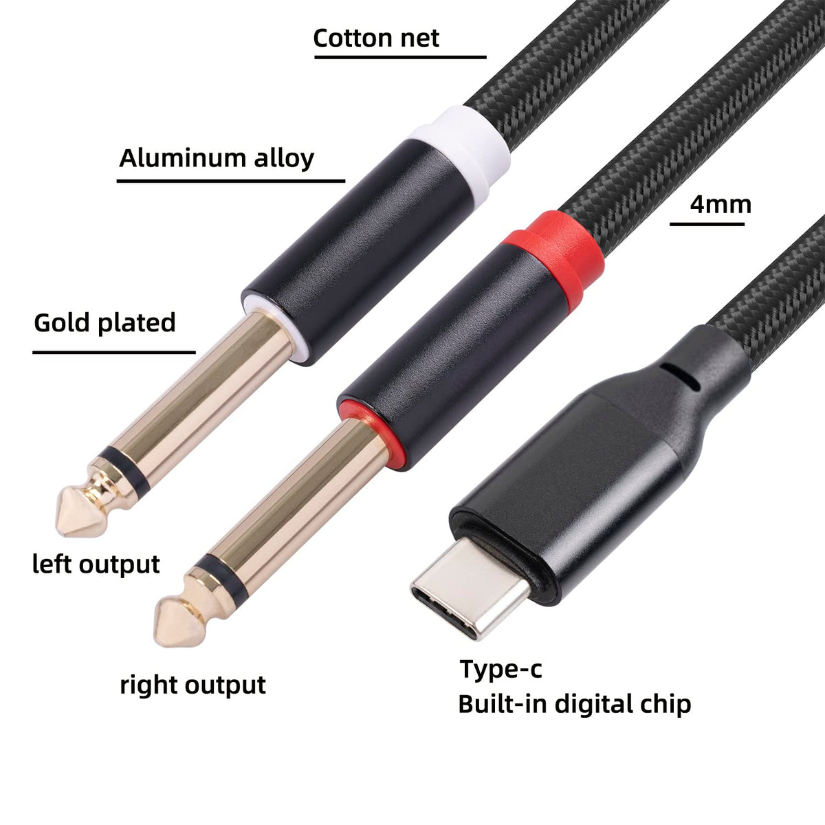 Seefeful closeup of USB‑C plug highlighting secure connection and clean signal