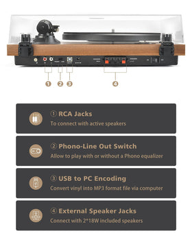 SeeYing record player Bluetooth streaming for wireless listening from devices