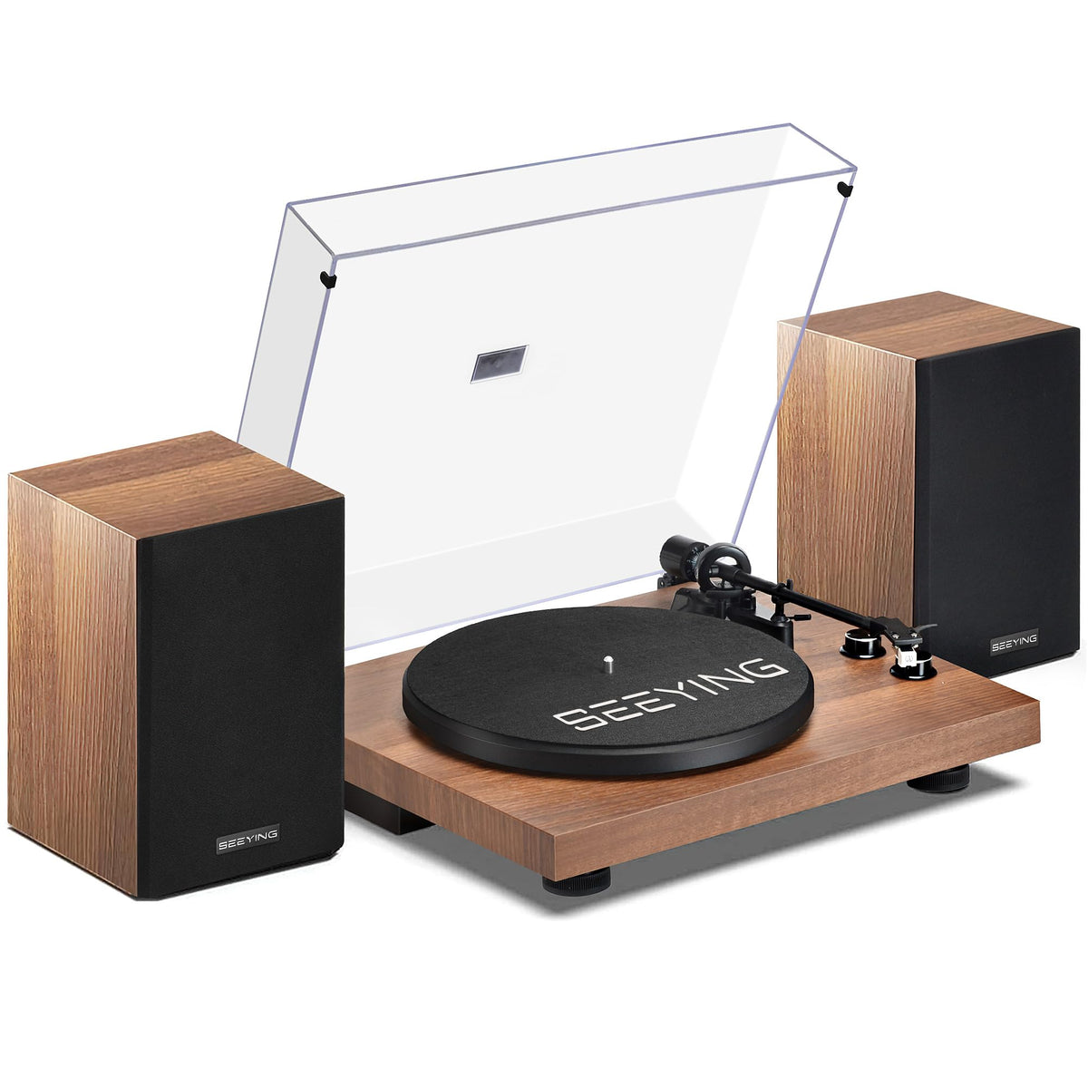 SeeYing record player with iron platter for stable rotation and crisper sound