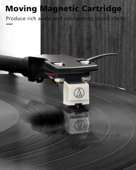 SeeYing record player with speakers mounted on a wood cabinet for stylish setup.