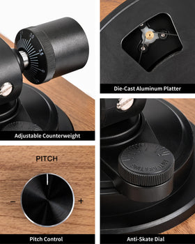SeeYing turntable mm-cartridge provides clear, detailed vinyl reproduction for balanced playback.