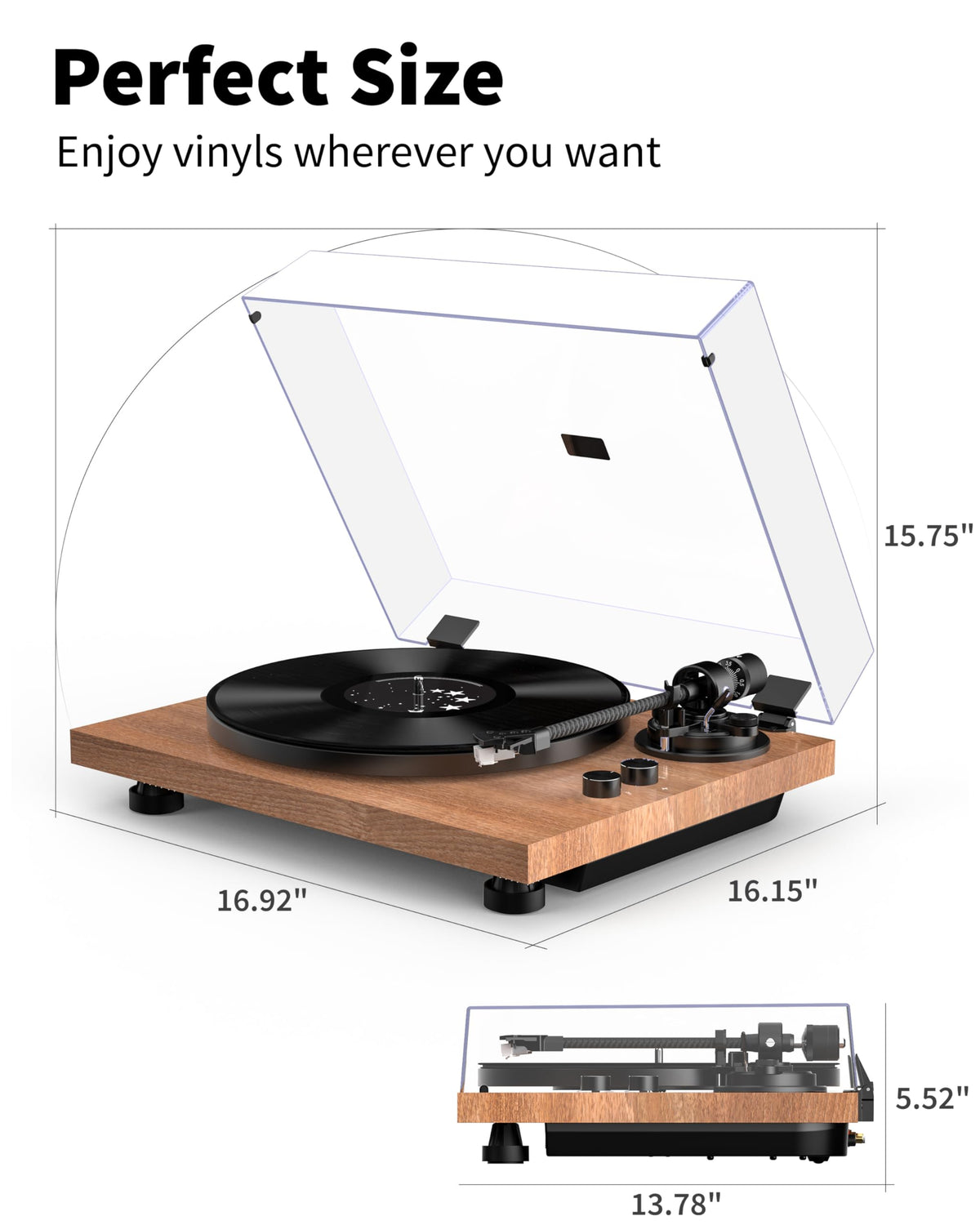 SeeYing turntable preinstalled-counterweight ensures balanced tracking and stable performance.
