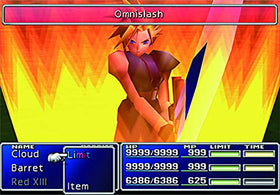 SEGA Final Fantasy VII Midgar battle scene showcasing faster speed option and clearer combat view