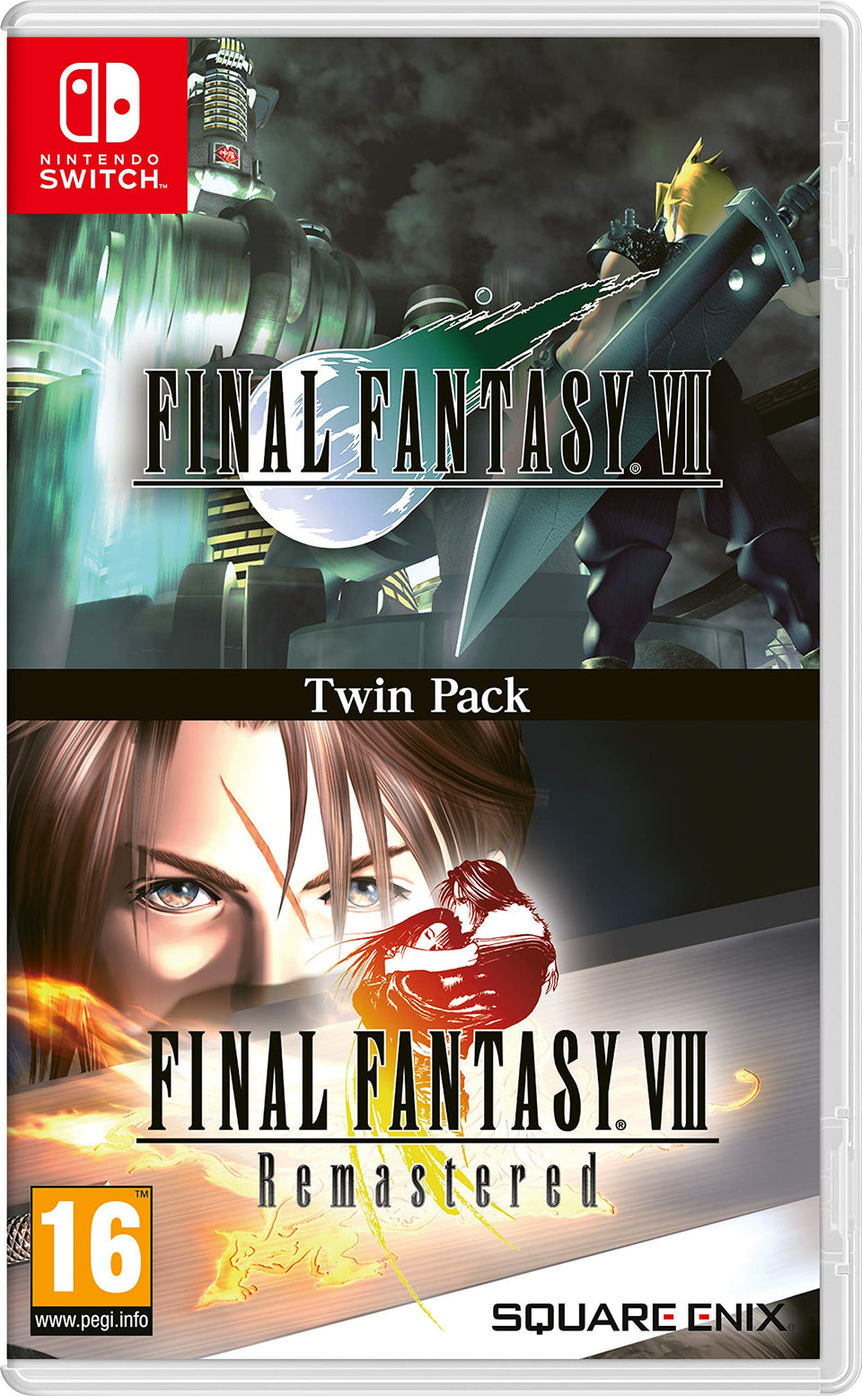 SEGA twin pack front cover showing both Final Fantasy VII and VIII artwork and easy identification