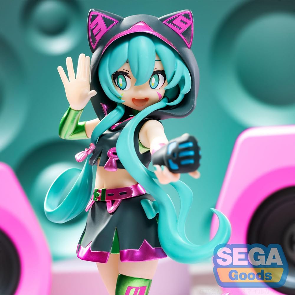 SEGA Hatsune Miku base stand view showing secure support for display
