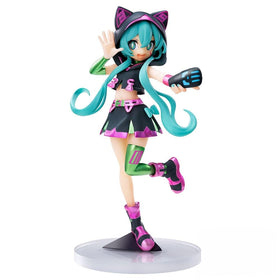 SEGA Hatsune Miku front view showing dynamic pose and collectible appeal