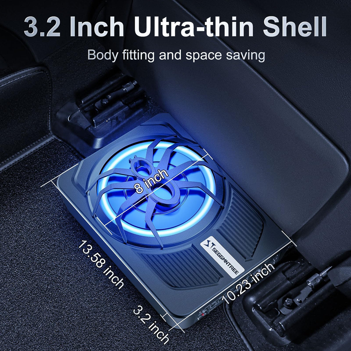 Seggmntree aluminum-cone heat-dissipation keeps the sub cool during long sessions.
