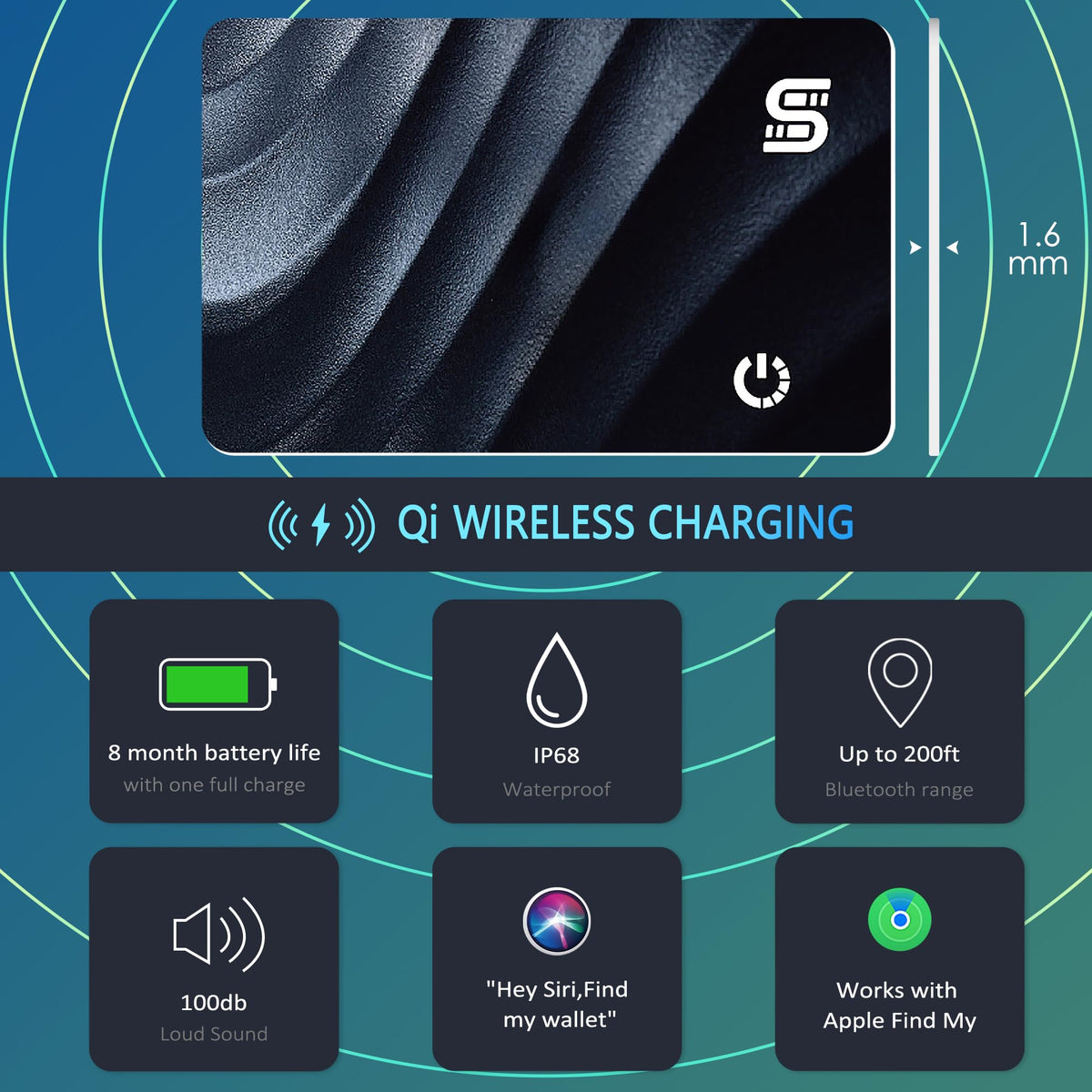 SEINXON Wallet Tracker Find My integration showing Apple location features