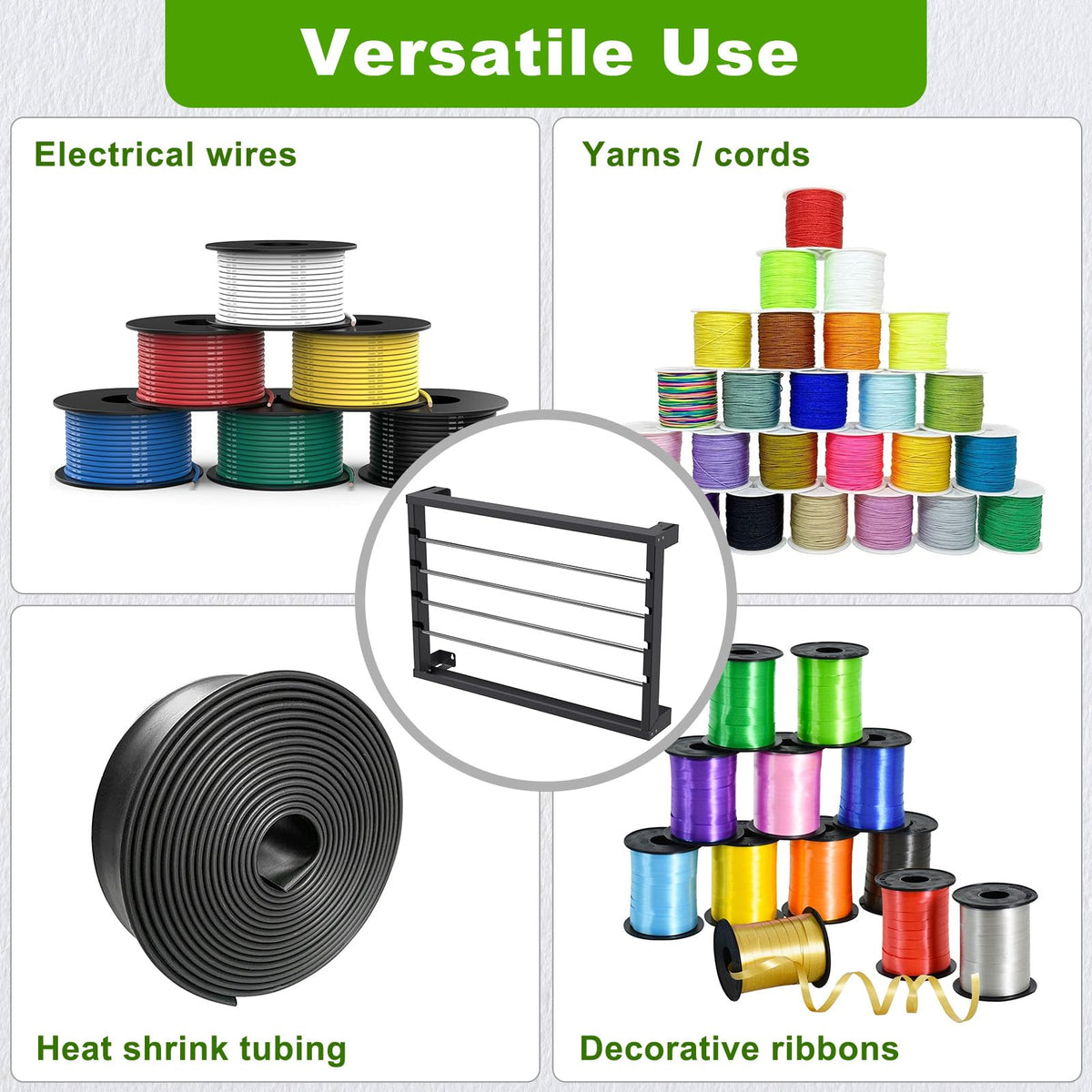 SELEWARE durable spool storage supports quick access in workshops, garages, or retail displays.