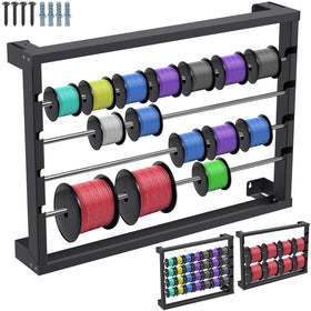 SELEWARE heavy-duty spool rack wall-mount ready for organized storage and quick access.