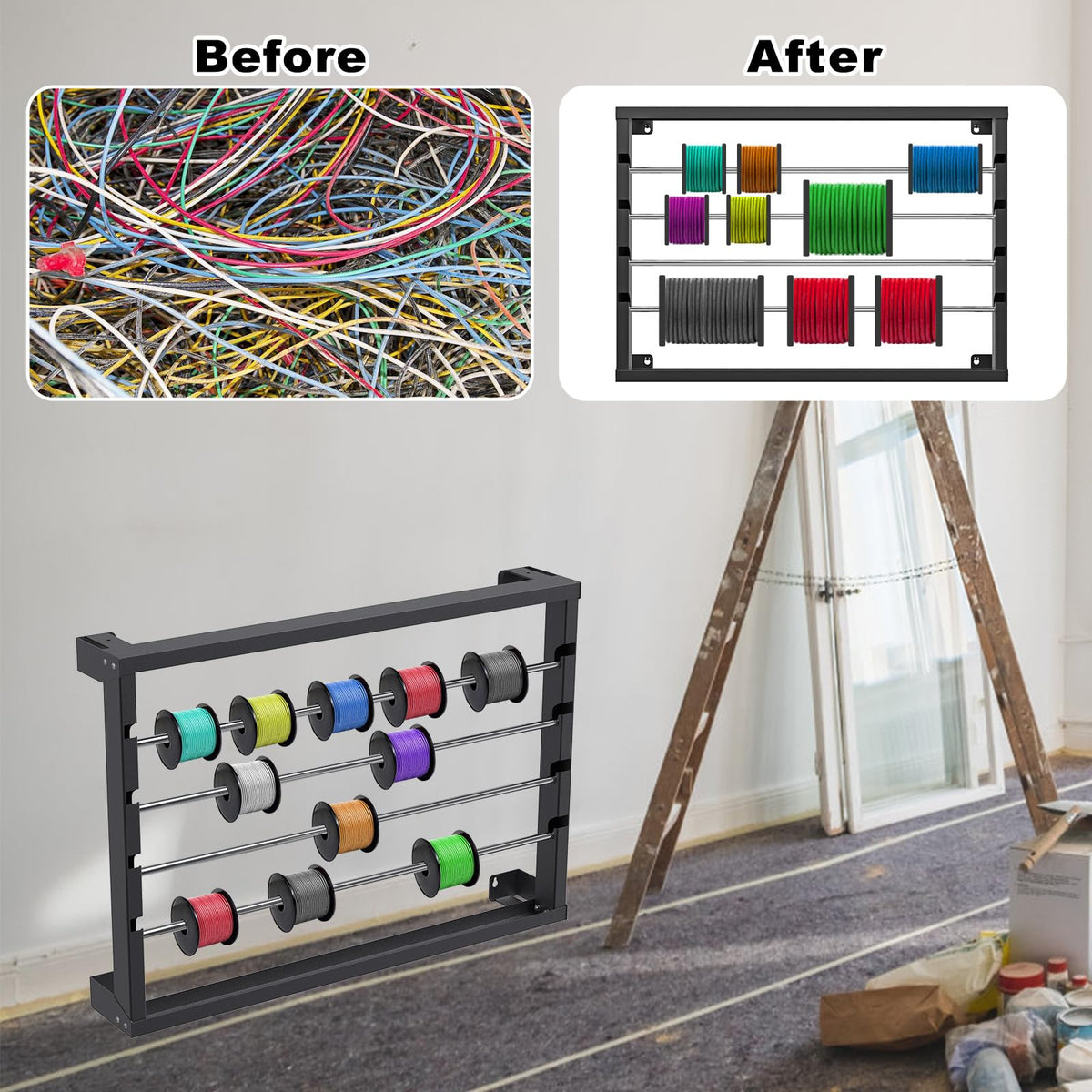 SELEWARE quick-access dispenser rods speed up replenishment of wires.