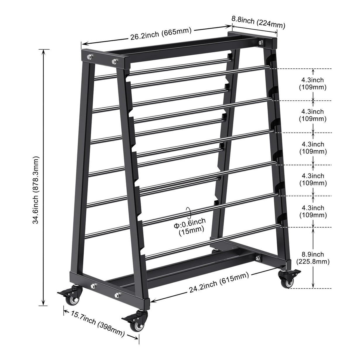 SELEWARE spool rack assembly in minutes without tools.