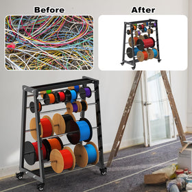 SELEWARE 400lb capacity rack supports heavy cables and wires.
