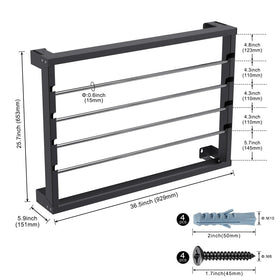 SELEWARE versatile rack suitable for electrical wires, tubing, and decorative ribbons.