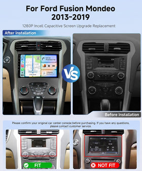 Sellrich 9-inch incell touchscreen for Ford Fusion Mondeo improves sunlight readability.