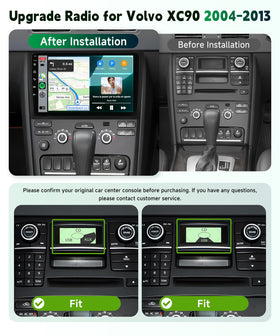 Sellrich XC90 wireless CarPlay and Android Auto on the car screen.