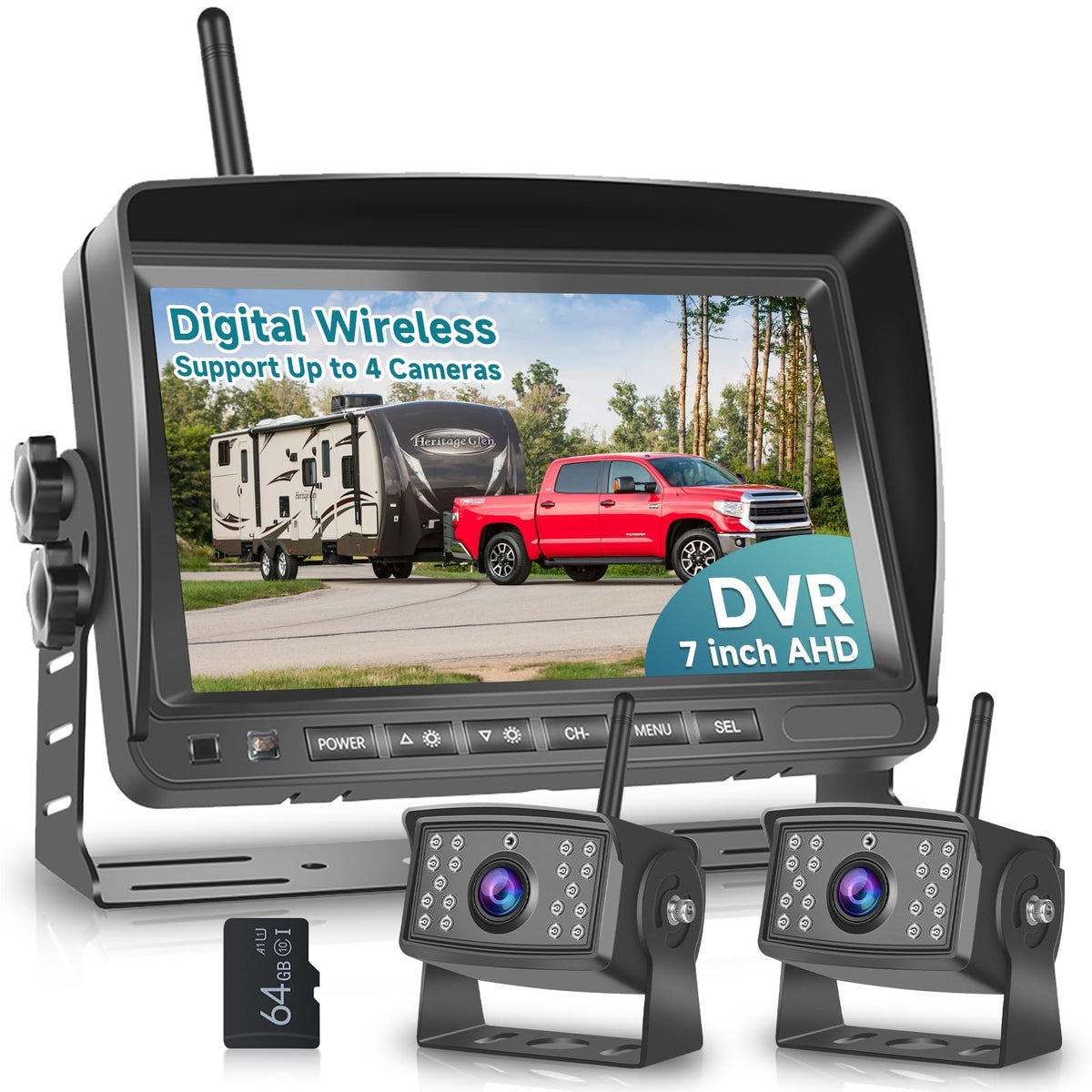 Sellrich wireless backup monitor provides clear 7-inch display for easy RV parking
