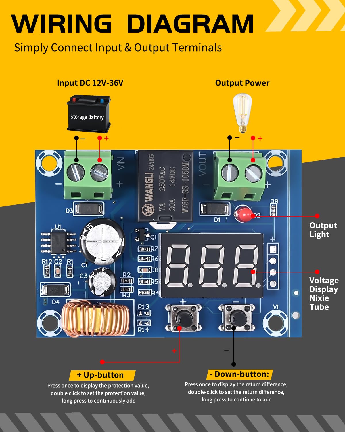 Seloky digital low voltage disconnect display closeup showing clear voltage readout for reliable protection.