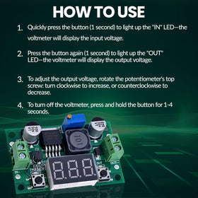 Seloky LM2596 compact board ready for compact assemblies and projects