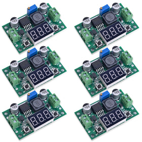 Seloky LM2596 buck converter with LED display showing voltage for DIY projects