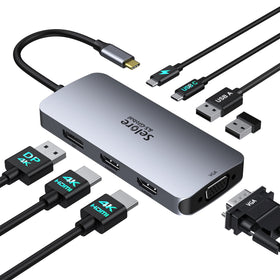 Selore&S-Global docking station front view showing ports and compact design benefit